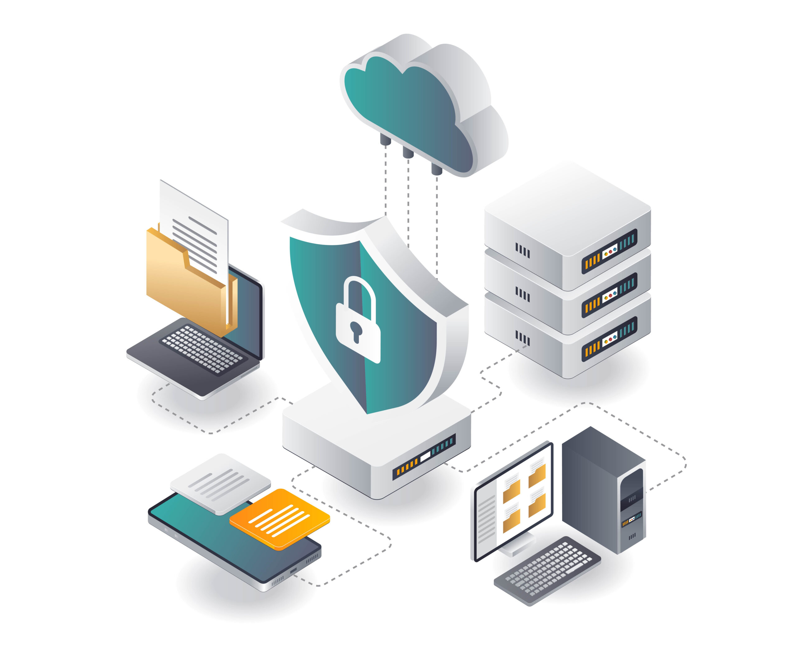 Firewall configuration and endpoint protection services for small business networks