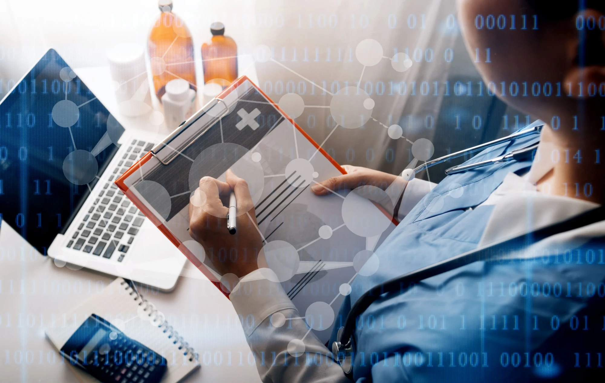 Secure healthcare environment with protected patient information